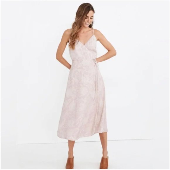 Madewell Cami Wrap Dress in Pindot Blooms NWT - Picture 1 of 5